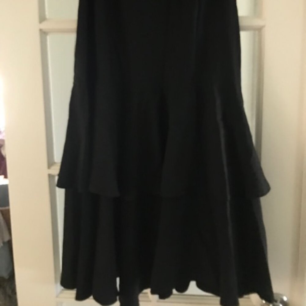 Sundance Catalog Silk Black Flamenco Skirt